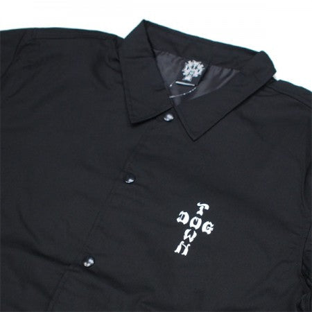 DOGTOWN コーチジャケット "DT DRESSEN 1 T/C COACH JACKET" (Black / White)