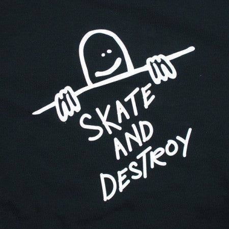THRASHER クルースウェット "GONZ DESTROY CREW SWEAT" (Black / White)