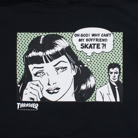 THRASHER パーカー "BOYFRIEND PARKA (BIG SILHOUETTE)" (Black / Opal)