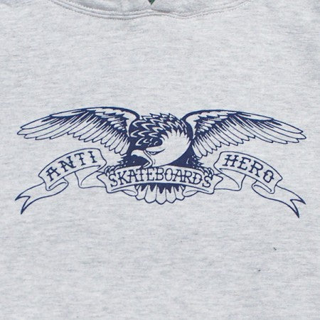 ANTI HERO　パーカ　"BASIC EAGLE HOODIE"　(Gray Heather / Navy)