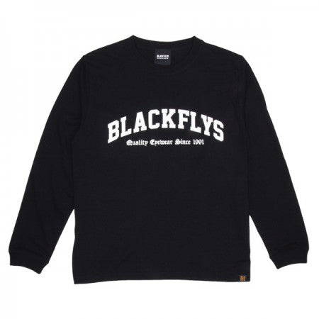 BLACKFLYS L/STシャツ "FLYVARSITY L/S TEE" (Black)