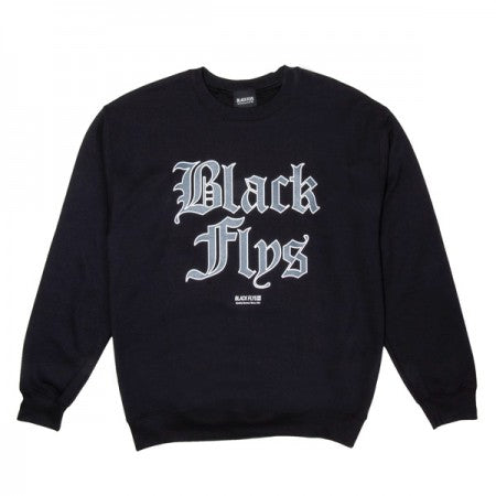 BLACK FLYS クルースウェット "STATE CREW SWEAT" (Black)