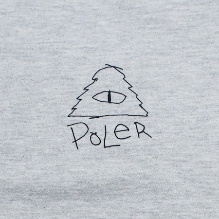 POLeR クルースウェット "SCRIBBLE CREW" (Gray Heather)