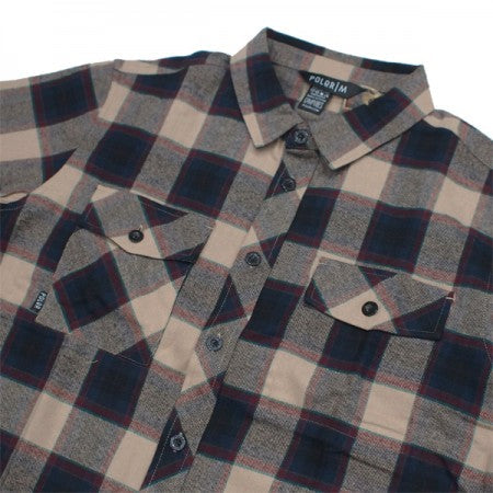 POLeR L/Sシャツ "HALIFAX FLANNEL SHIRT" (Navy)