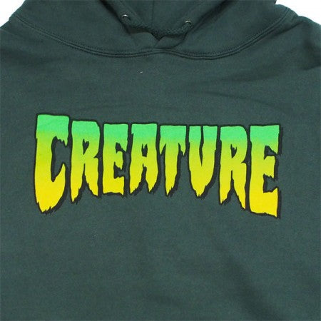 CREATURE パーカ "CREATURE LOGO PULLOVER HOOD" (Alpine Green)