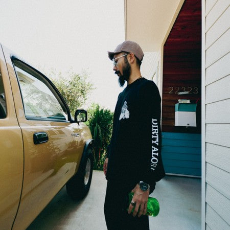 MINOS L/STシャツ "LS DIRTY ALOHA TEE" (Black)