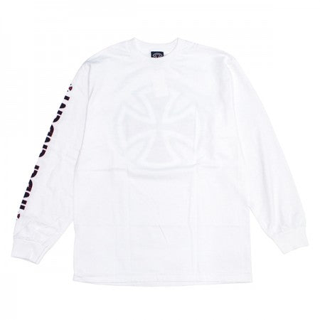 INDEPENDENT　L/STシャツ　"BAR/CROSS L/S TEE"　(White)