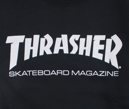 THRASHER クルースウェット "MAG CREW SWEAT" (Black/White)