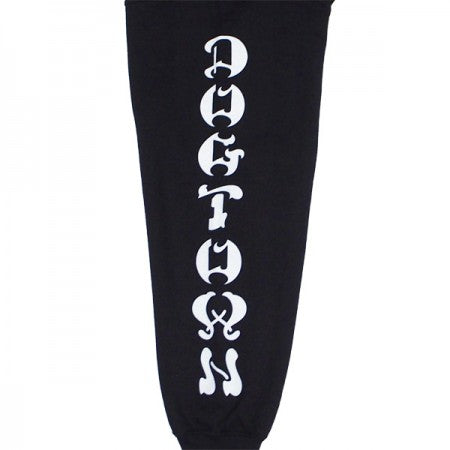 DOGTOWN パーカ "CROSS SLEEVE HOODIE" (Black/White)