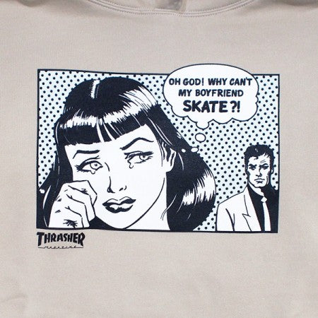 THRASHER パーカー "BOYFRIEND PARKA (BIG SILHOUETTE)" (Sand Beige / Platinum)