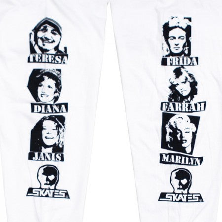 SKULL SKATES "DEAD GALS ロングスリーブ Tシャツ" (White)