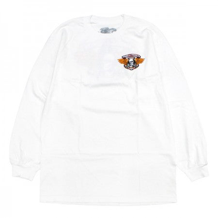 POWELL L/STシャツ "WINGED RIPPER L/S TEE" (White)