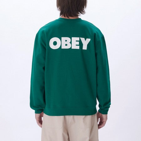★30%OFF★ OBEY クルースウェット "OBEY BOLD CREW SWEAT" (Adventure Green)