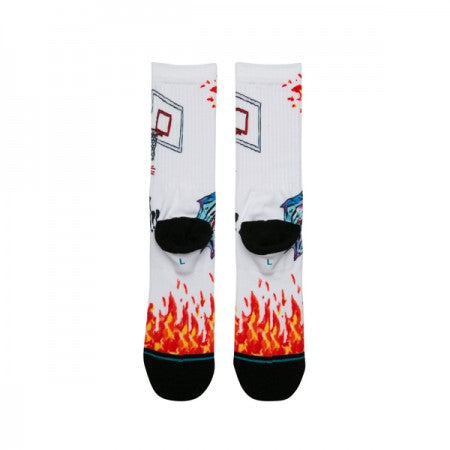STANCE ソックス " NECKFACE ON FIRE" (White)