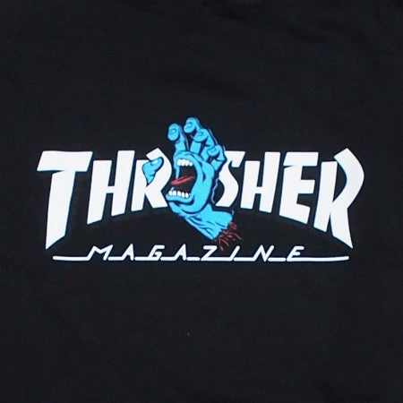 SANTA CRUZ x THRASHER コラボパーカー "SCREAMING LOGO PULLOVER HOODIE" (Black)