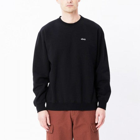 OBEY クルースウェット "OBEY TAB CREW SWEAT" (Black)