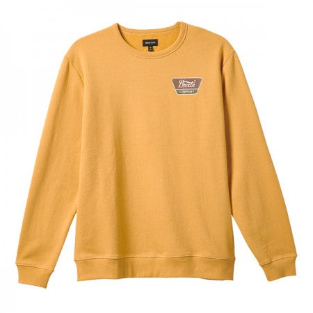 ★30%OFF★ BRIXTON クルースウェット "LINWOOD CREW" (Bright Gold / Bison)