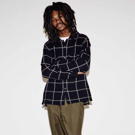 ★30%OFF★ OBEY L/Sシャツ "SANTO WOVEN" (Black Multi)