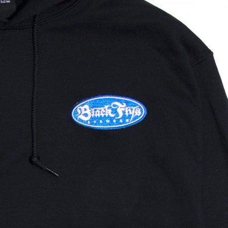 BLACK FLYS パーカー "OVAL OG WAPPEN HOODIE" (Black)