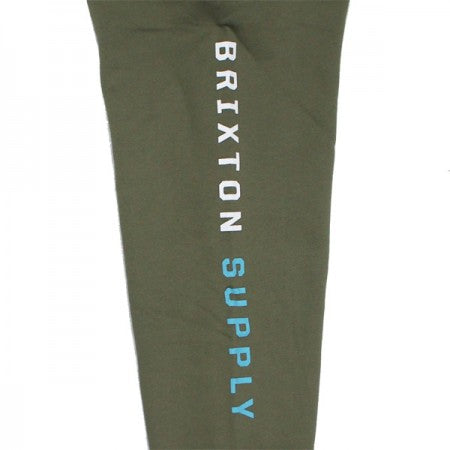 BRIXTON パーカ "CREST HOOD" (Military Olive / Teal / White)
