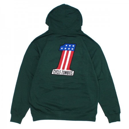 ★30%OFF★ CYCLE ZOMBIES　パーカー　"PITSTOP PULLOVER HOODED SWEAT"　(Forest Green)