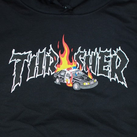THRASHER パーカー "COP CAR HOODIE" (Black)