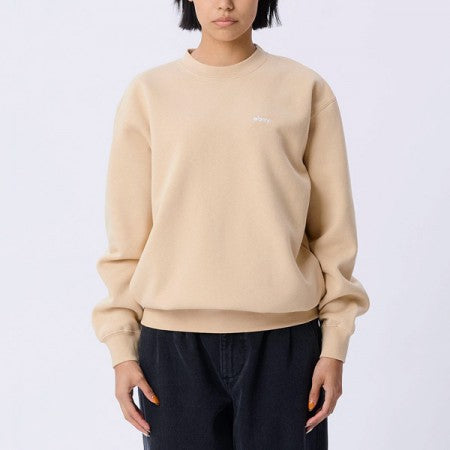 OBEY クルースウェット "OBEY TAB CREW SWEAT" (Oat Milk)