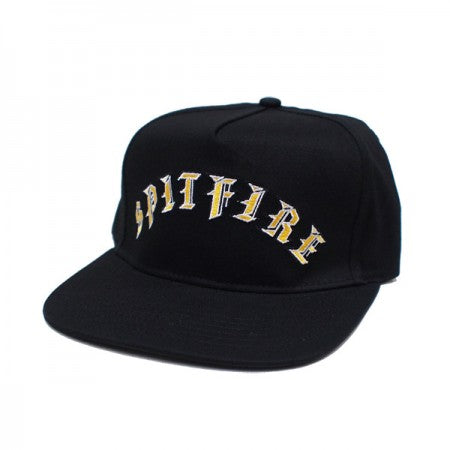 SPITFIRE　キャップ　"OLD E ARCH SNAPBACK CAP"　(Black / Gold)