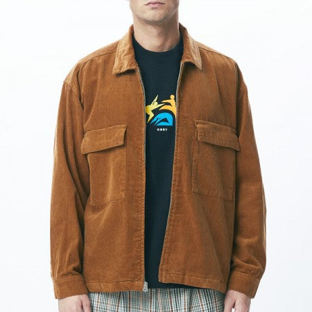 OBEY ジャケット "MOXIE SHIRT JACKET" (Wood)
