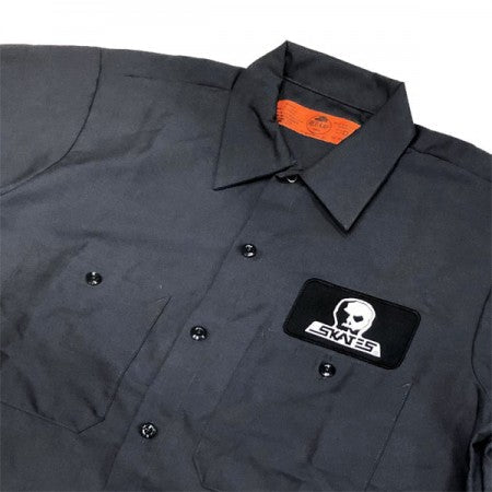 SKULL SKATES "ワークシャツ" (Charcoal Gray)