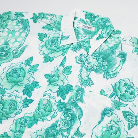 RADIALL L/Sシャツ "BOTAN OPEN COLLARED SHIRT L/S" (Jade Green)