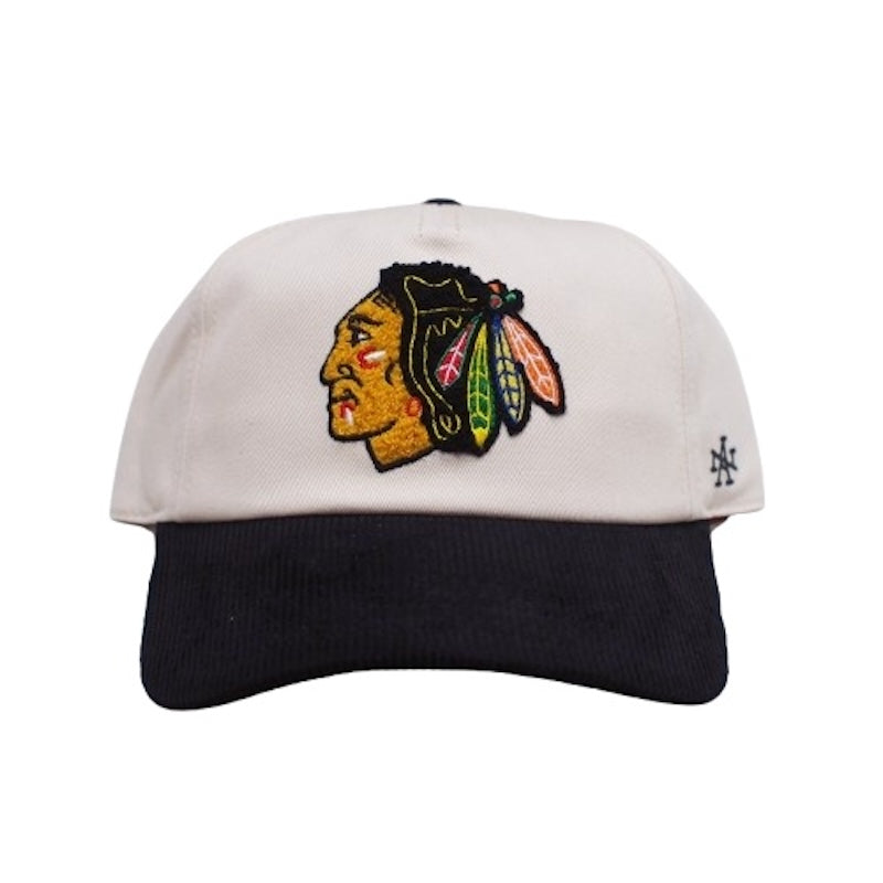 AMERICAN NEEDLE　キャップ　"BURNETT - CHICAGO BLACKHAWKS CAP"　(Indigo / Black)