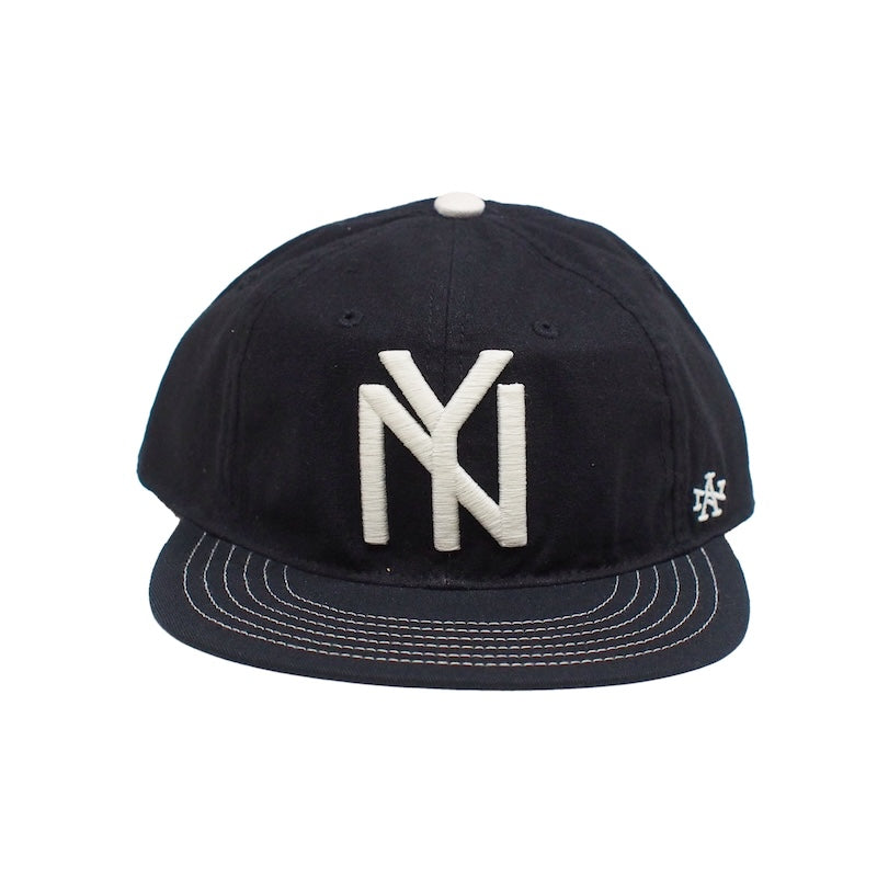 AMERICAN NEEDLE　キャップ　"LINE OUT - NEW YORK BLACK YANKEES CAP"　(Black / Ivory)