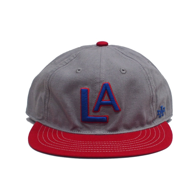 AMERICAN NEEDLE キャップ LINE OUT - LOS ANGELS ANGELS CAP グレー/レッド 商品画像 正面