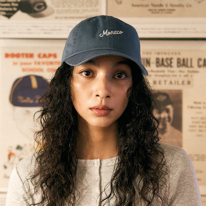 AMERICAN NEEDLE キャップ BALLPARK - MONACO CAP ブルー 着用画像
