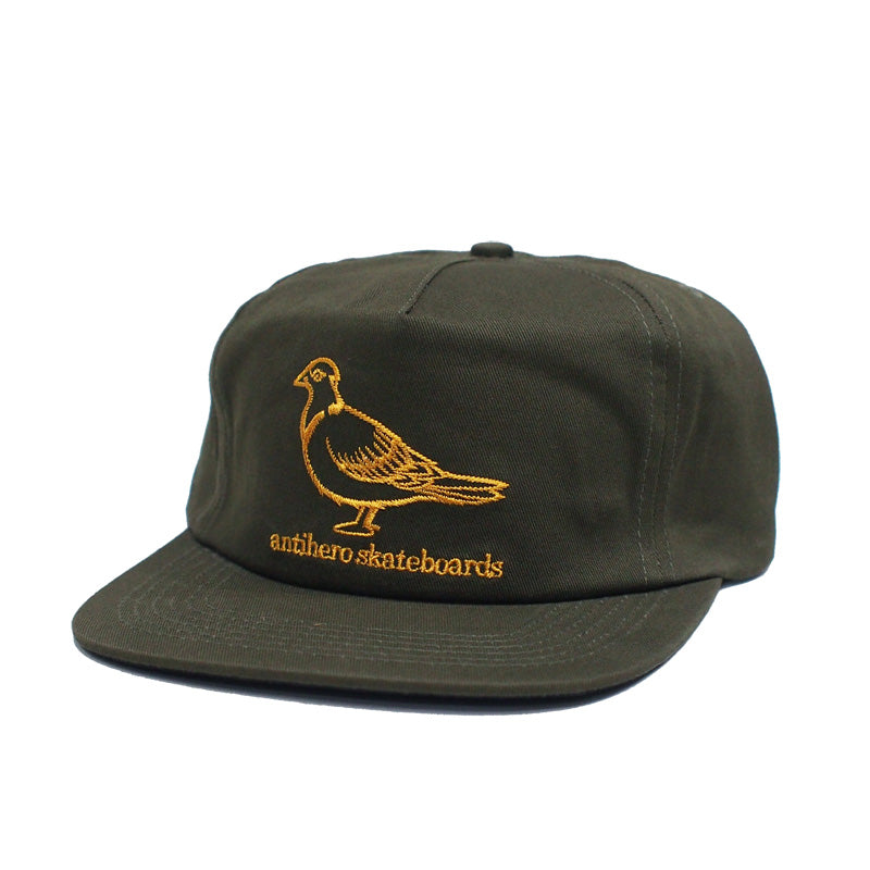 ANTI HERO　キャップ　"BASIC PIGEON SNAPBACK CAP"　(Olive / Orange)