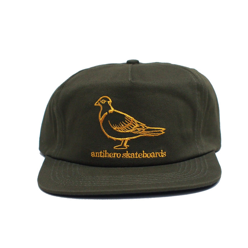 ANTI HERO　キャップ　"BASIC PIGEON SNAPBACK CAP"　(Olive / Orange)