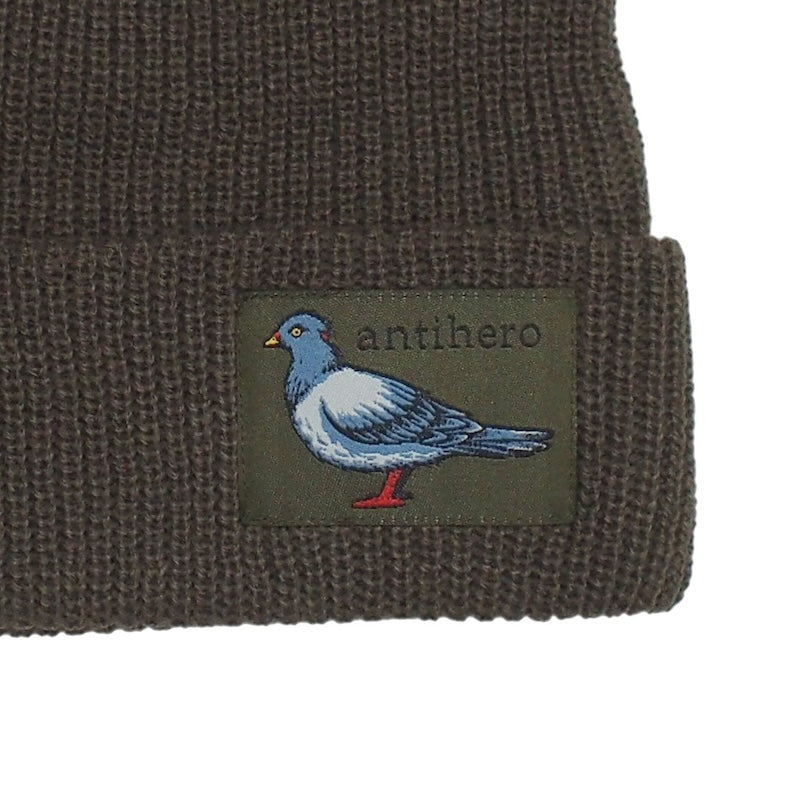 ANTI HERO　ビーニー　"LIL PIGEON LABEL CUFF BEANIE"　(Brown)