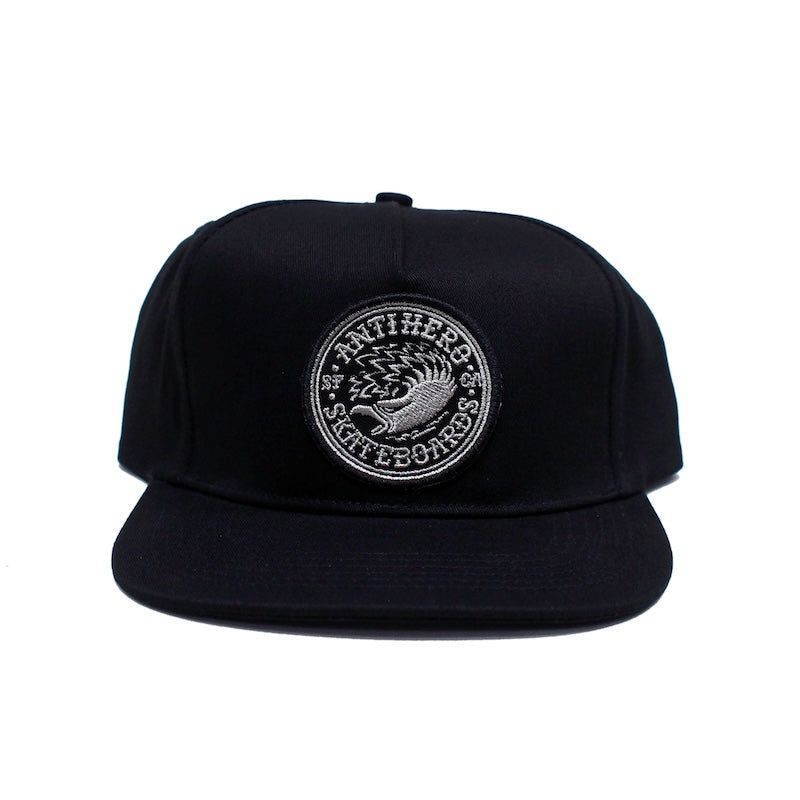 ANTI HERO　キャップ　"EAGLE ROUND SNAPBACK CAP"　(Black / Charcoal)