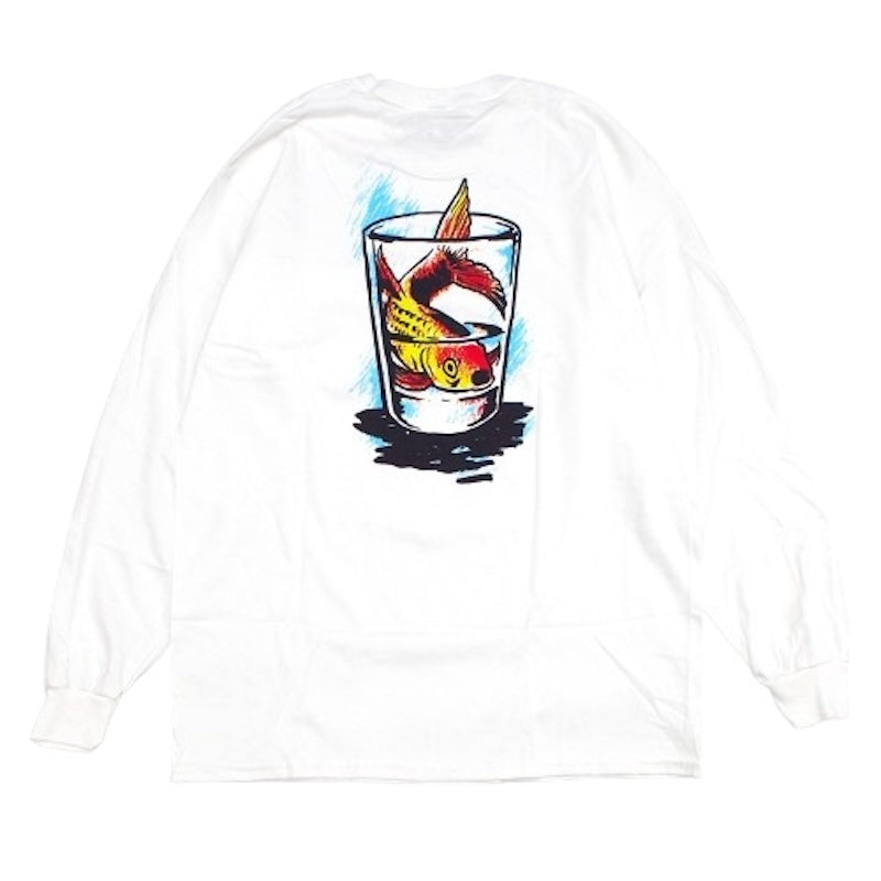 ANTI HERO　L/STシャツ　"FISH BOWL L/S POCKET TEE"　(White / Multi)