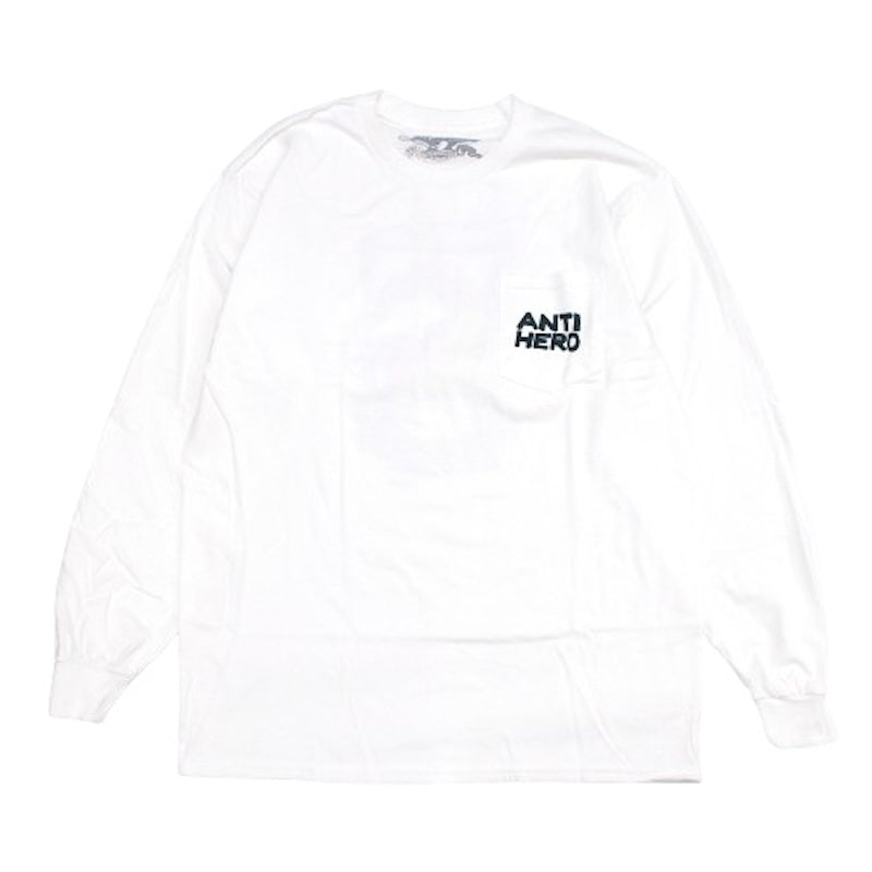 ANTI HERO　L/STシャツ　"FISH BOWL L/S POCKET TEE"　(White / Multi)