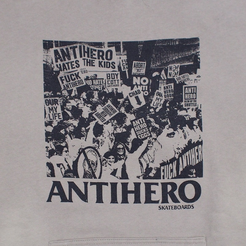 ANTIHERO　パーカー　"ANTIHERO SUCKS HOODIE"　(Cement / Black)