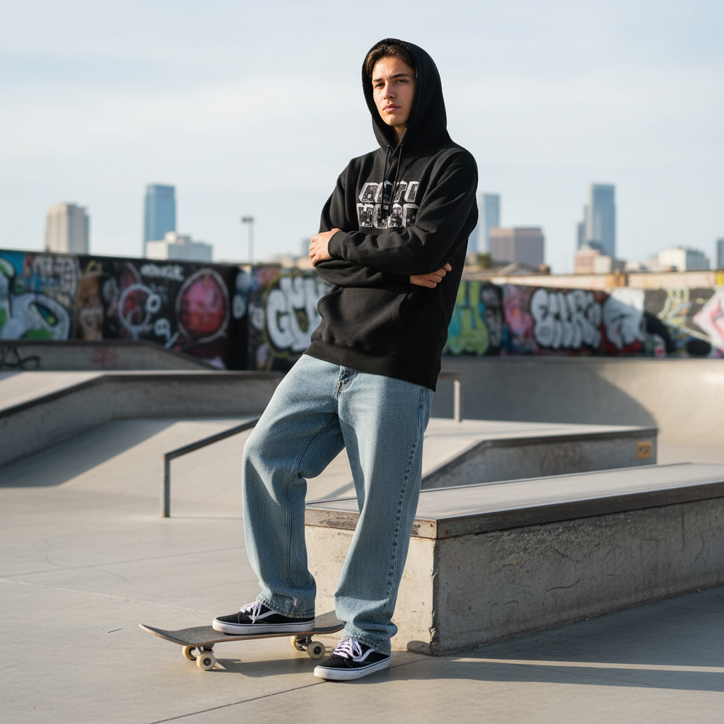 ANTI HERO　パーカー　"STACKED HOODIE"　(Black)