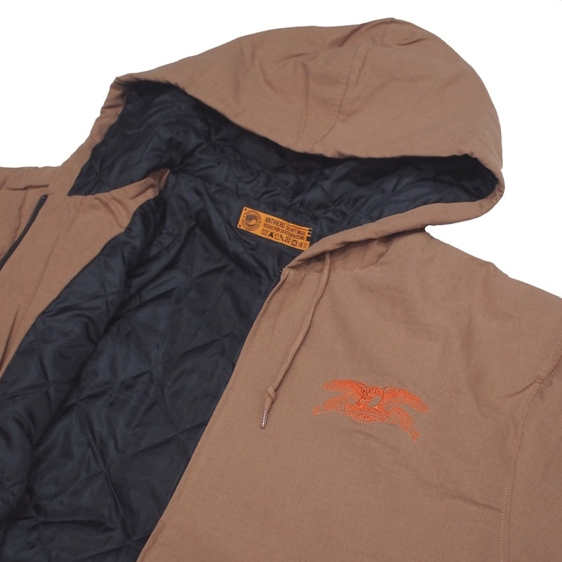 ANTI HERO　ジャケット　“BASIC EAGLE RIPSTOP HOOD CUSTOM JACKET"　(Brown)