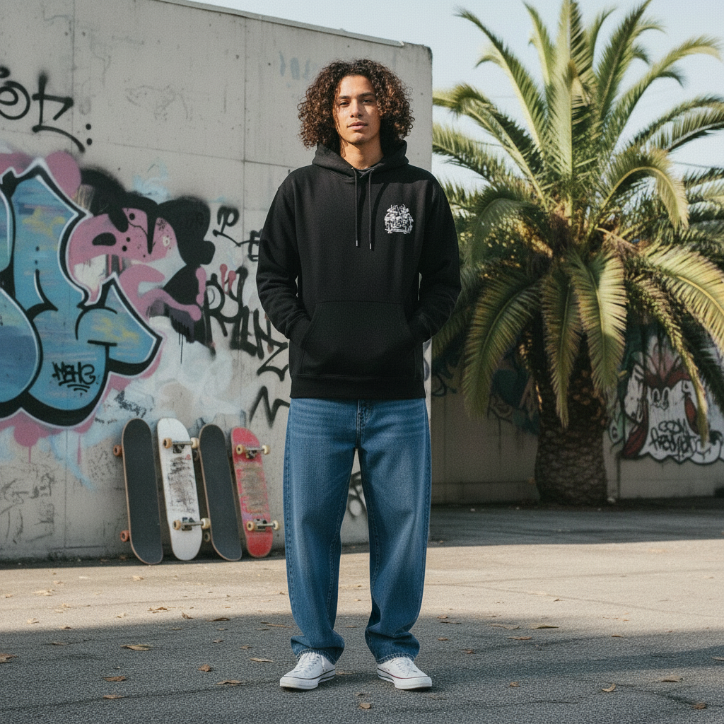 ANTI HERO　パーカー　"RUDER BWOYS HOODIE"　(Black)