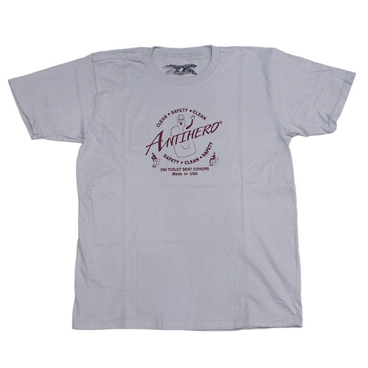 ANTI HERO Tシャツ CLEAN SAFETY TEE シルバー 商品画像 正面