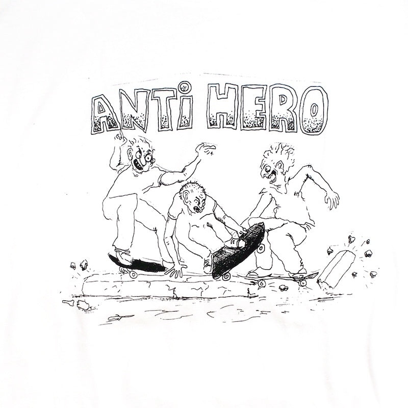 ANTI HERO Tシャツ CURB PIT TEE ホワイト 商品画像 フロントプリント