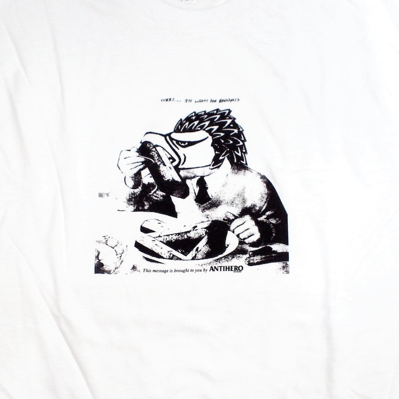 ANTI HERO Tシャツ TASTY CURBS TEE ホワイト 商品画像 フロントプリント