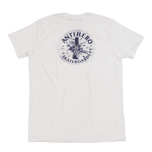 ANTI HERO Tシャツ ENGINEERING TEE クリーム 商品画像 背面