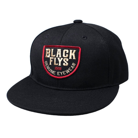 BLACK FLYS　キャップ　"SEMICIRCLE SNAPBACK CAP"　(Black / Red)